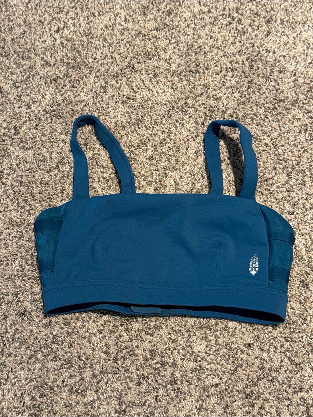 FP Movement by Free People Teal Strappy Sports Bra-size Small